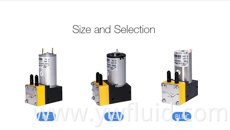 YWfluid 12 volt Diaphragm Pump with DC motor used for Liquid Sampling Transfer Filling